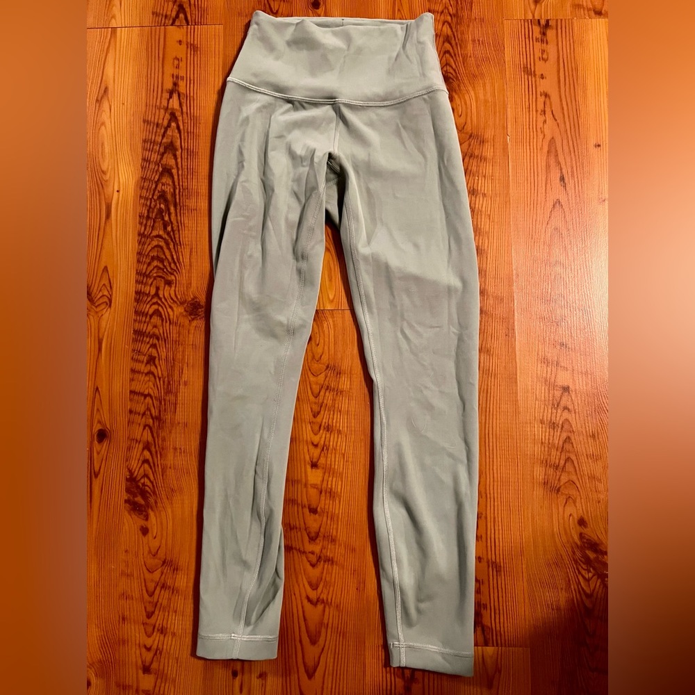 LULULEMON RUN TIGHTS MINT SAGE GREEN SIZE 4